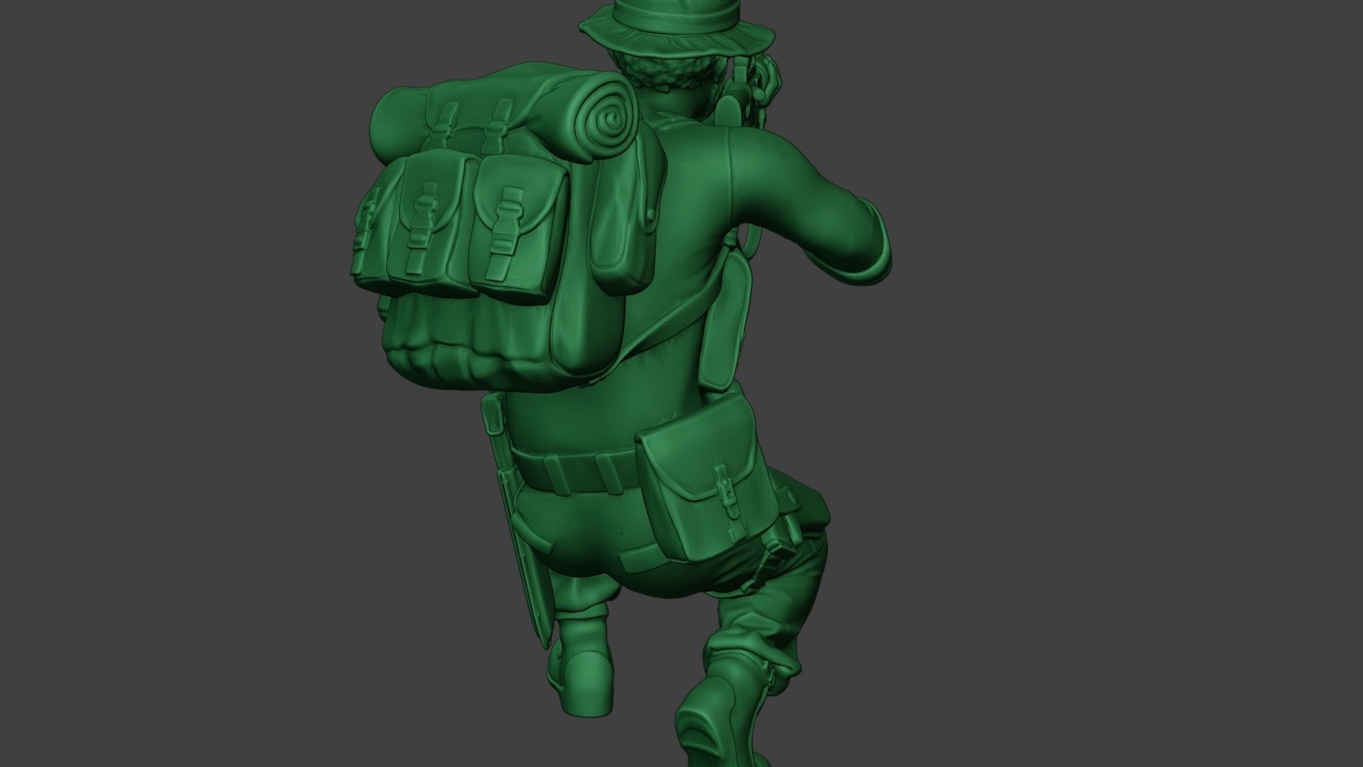 Modern Jungle Soldier Shoot crouched2 MJS1 3D print model_25