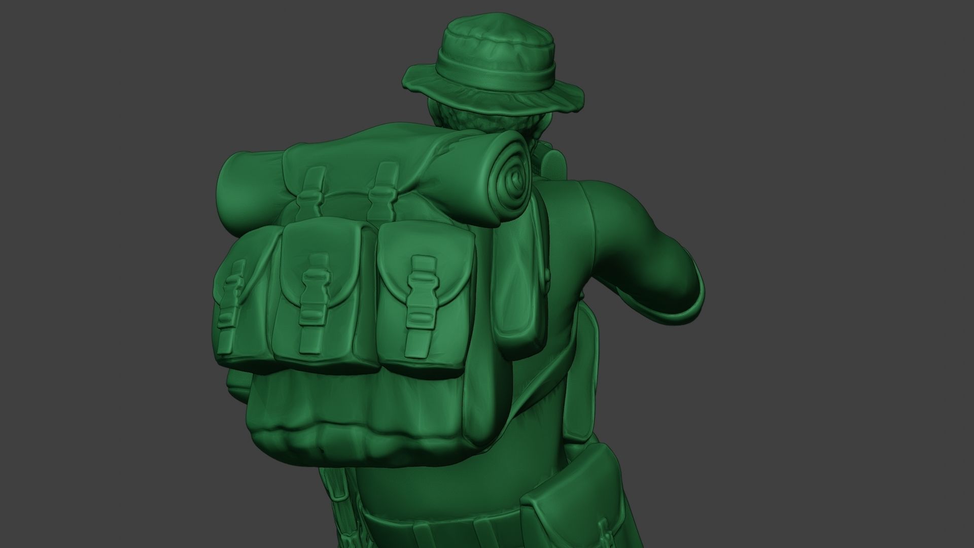 Modern Jungle Soldier Shoot crouched2 MJS1 3D print model_21