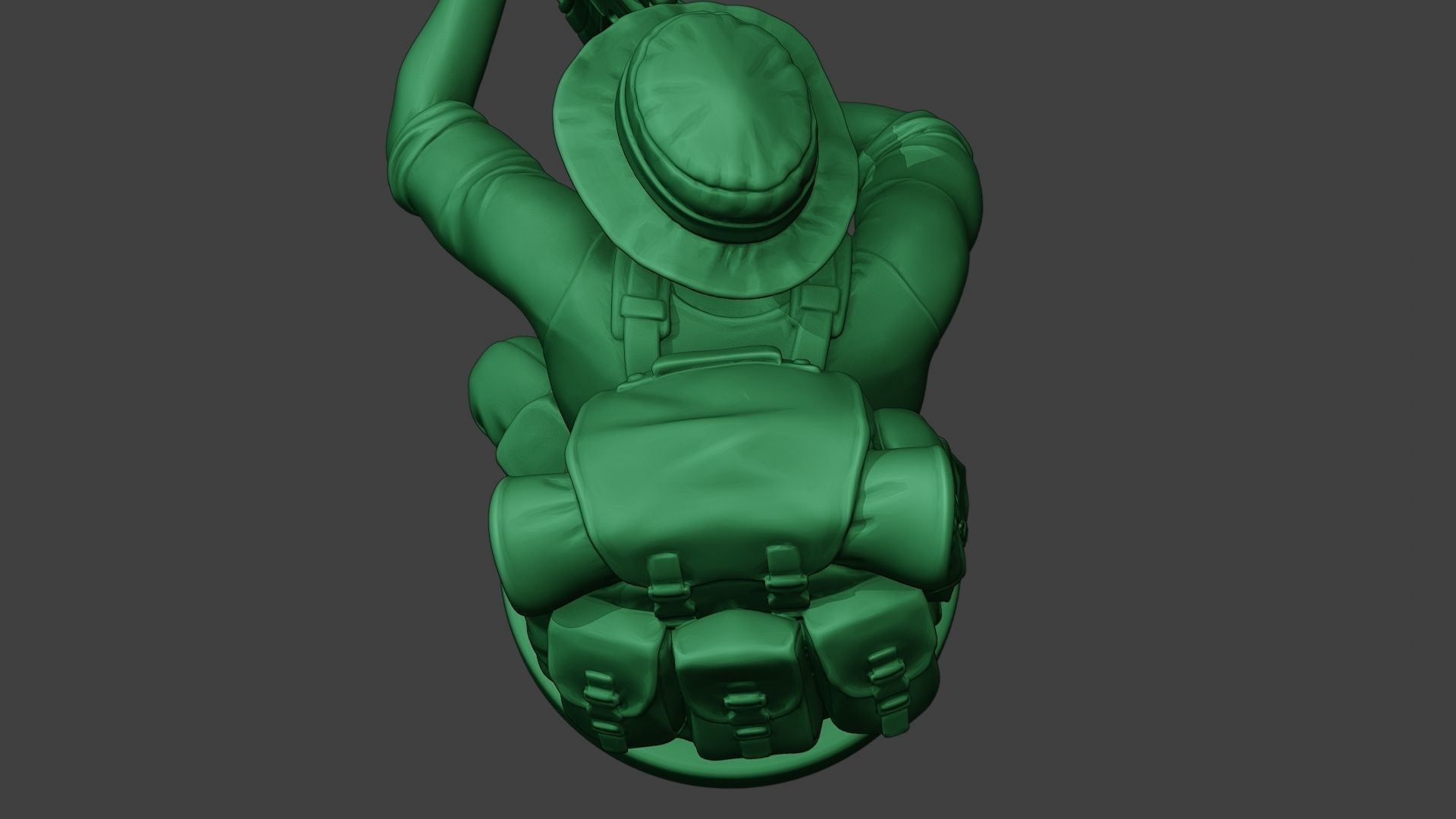 Modern Jungle Soldier Shoot crouched2 MJS1 3D print model_16