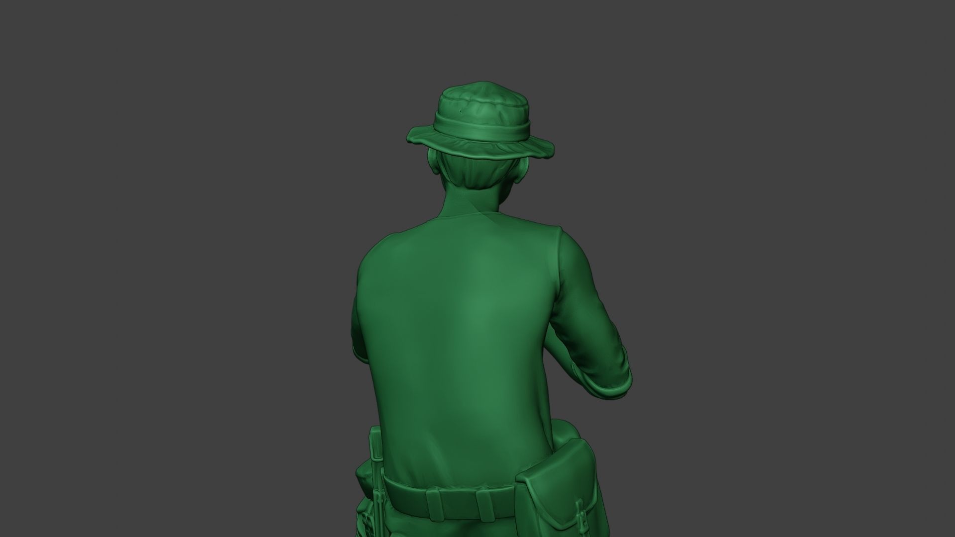Modern Jungle Soldier Shoot crouched3 MJS1 3D print model_21