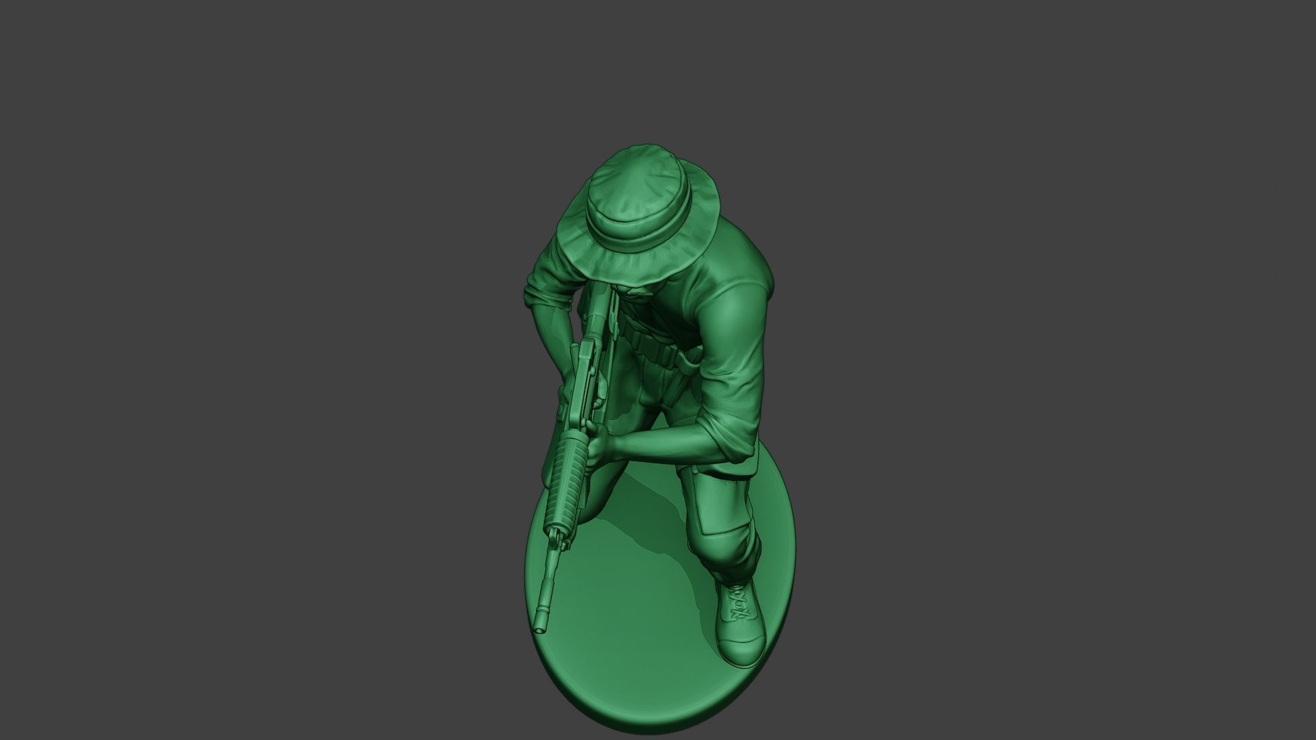 Modern Jungle Soldier Shoot crouched3 MJS1 3D print model_14