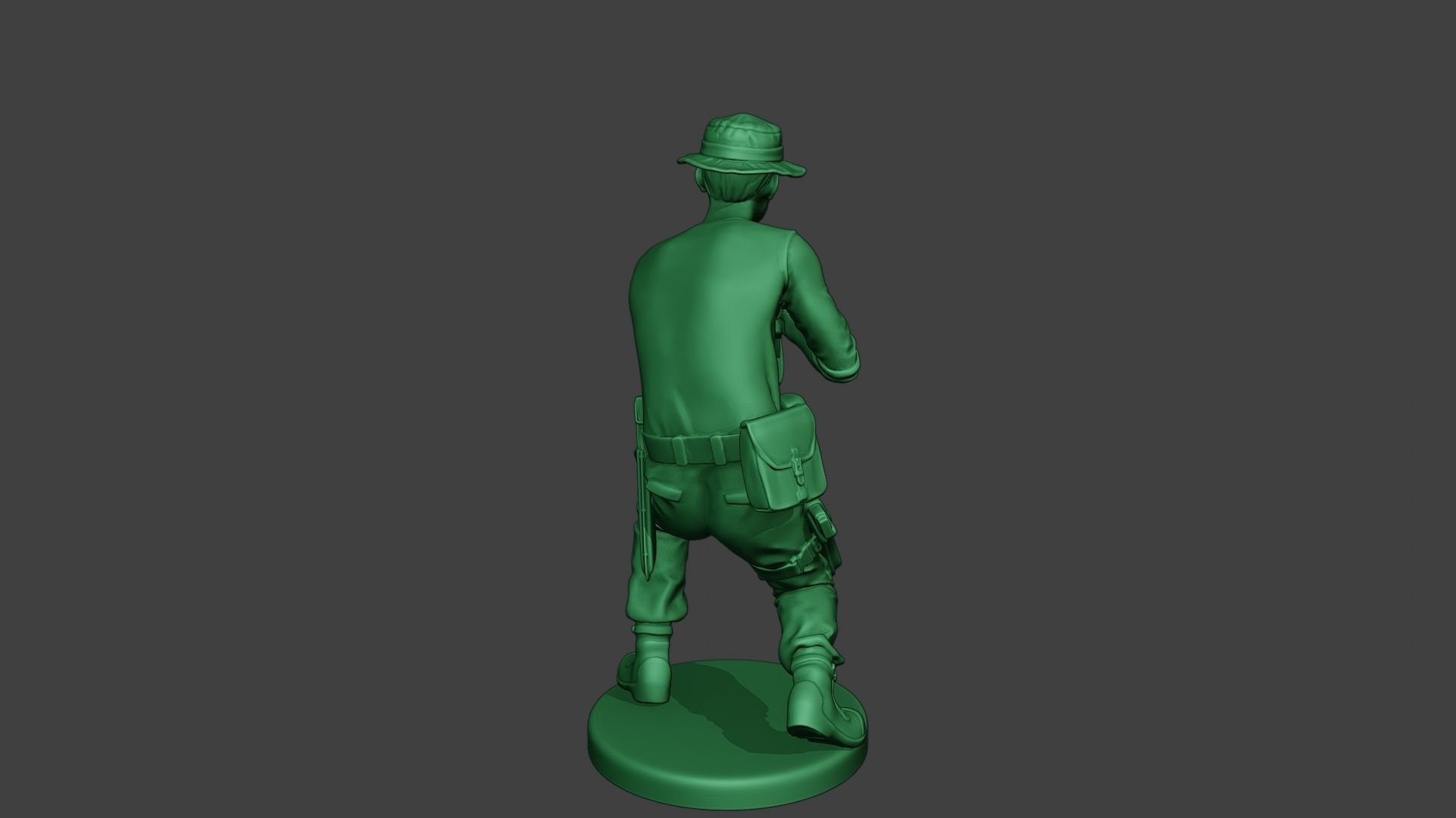 Modern Jungle Soldier Shoot crouched3 MJS1 3D print model_6