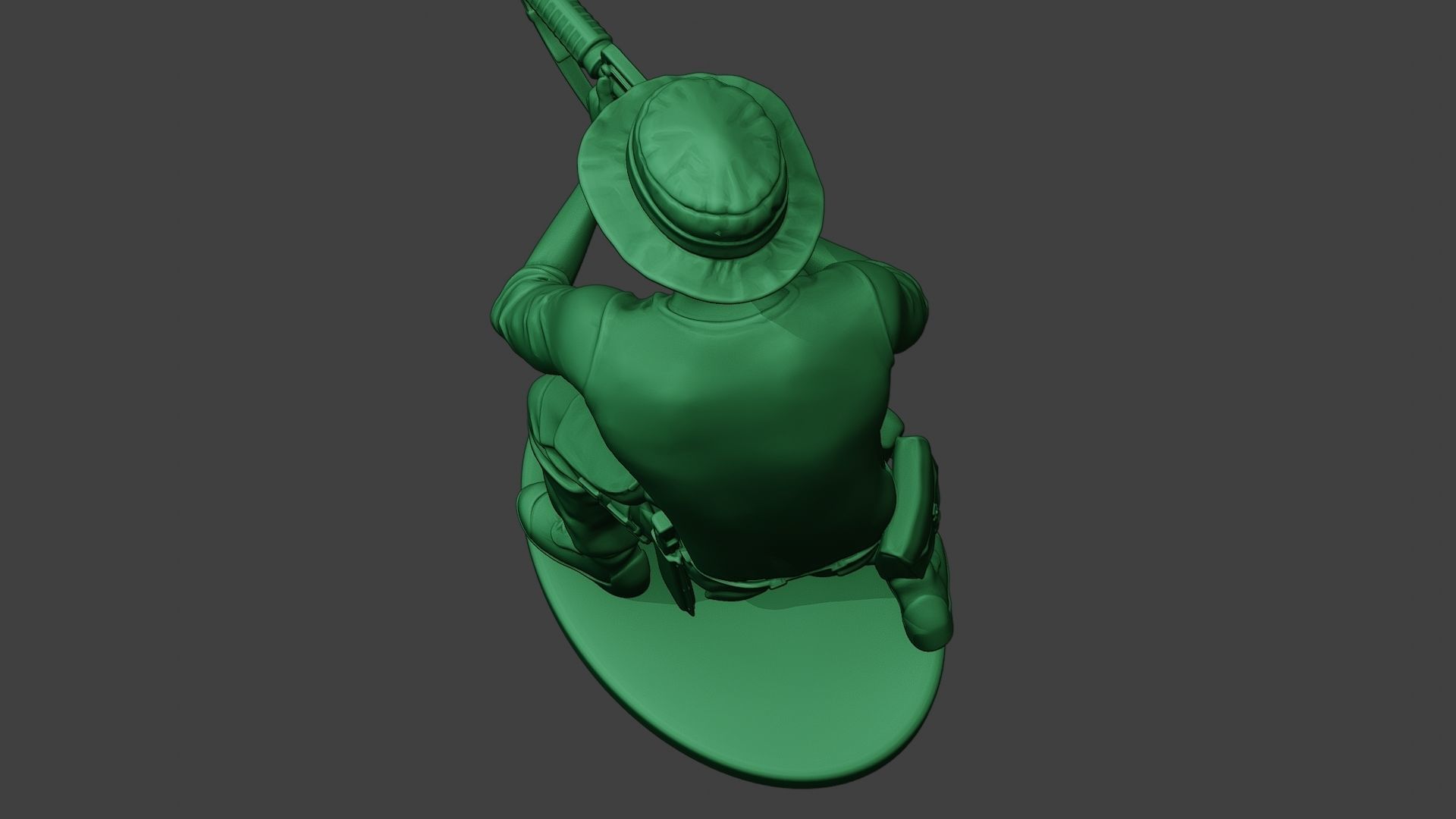 Modern Jungle Soldier Shoot crouched3 MJS1 3D print model_16