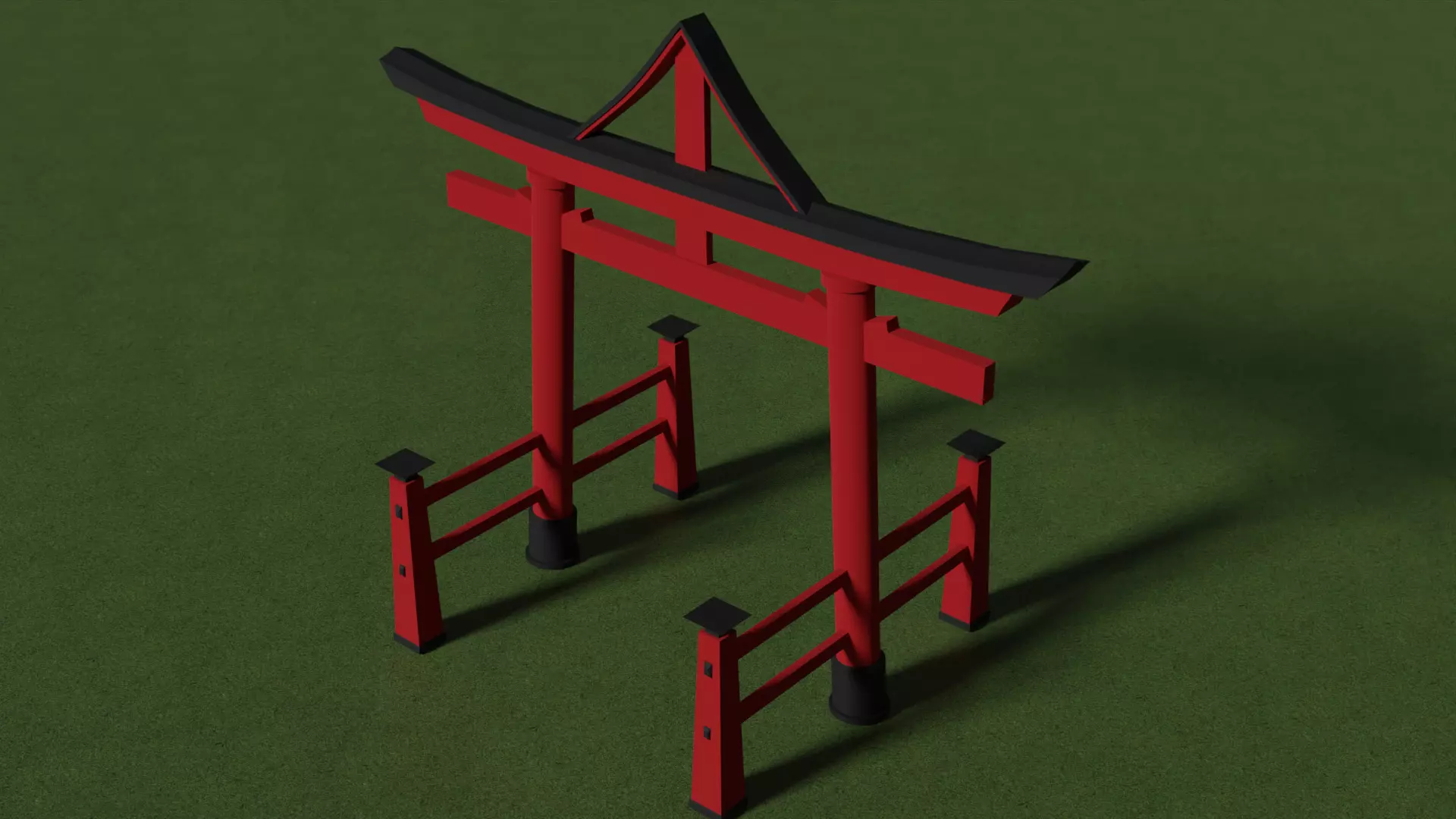 Shrine Torii Gates Low Poly Pack Free low-poly 3D model