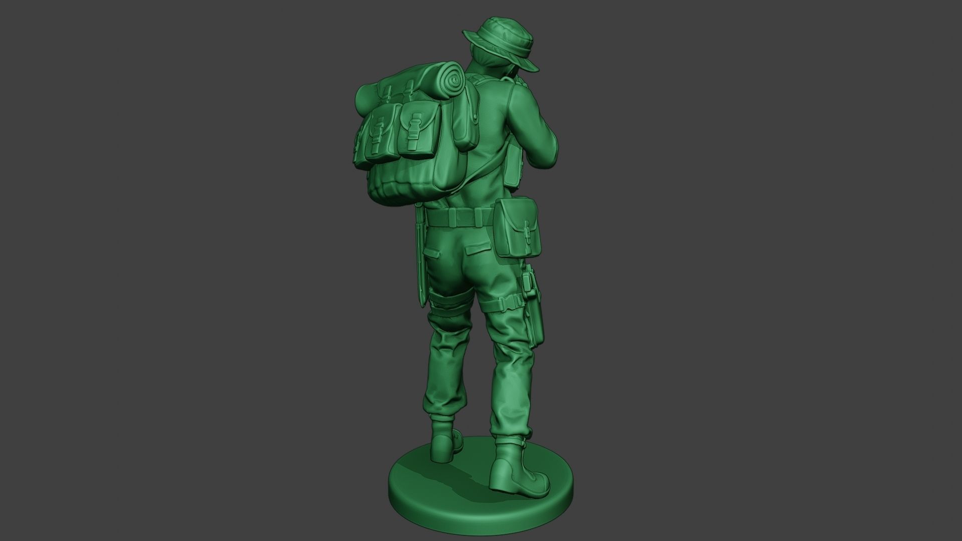Modern Jungle Soldier Shoot Stand MJS1 3D print model_6