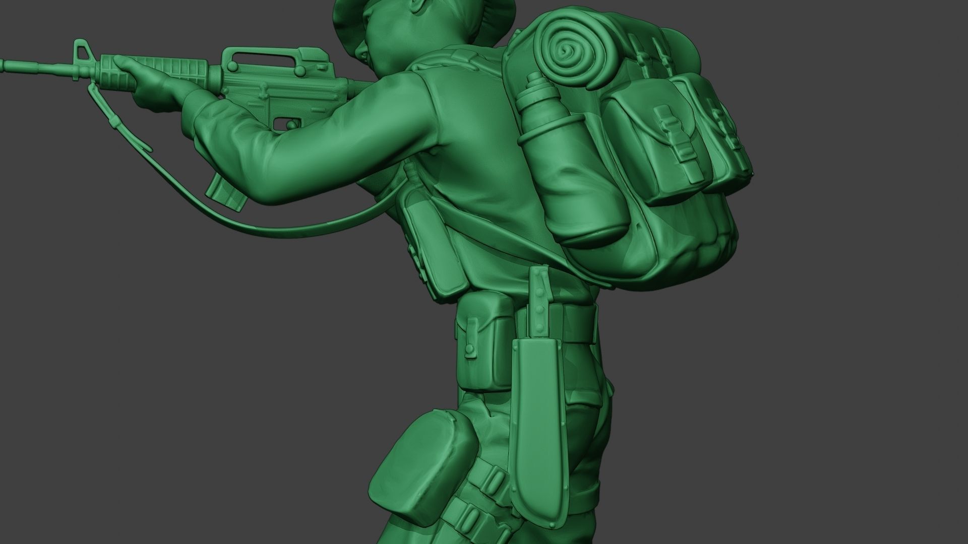 Modern Jungle Soldier Shoot Stand MJS1 3D print model_17