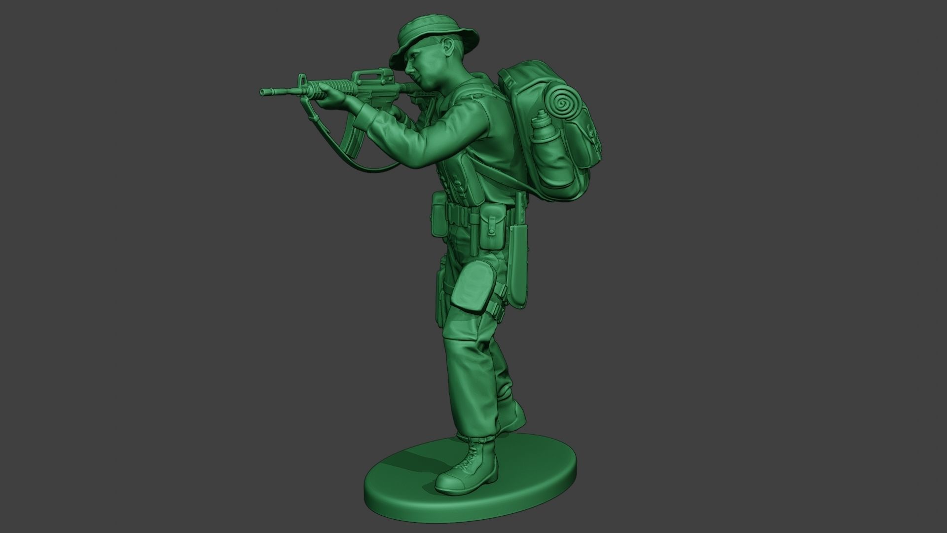 Modern Jungle Soldier Shoot Stand MJS1 3D print model_2