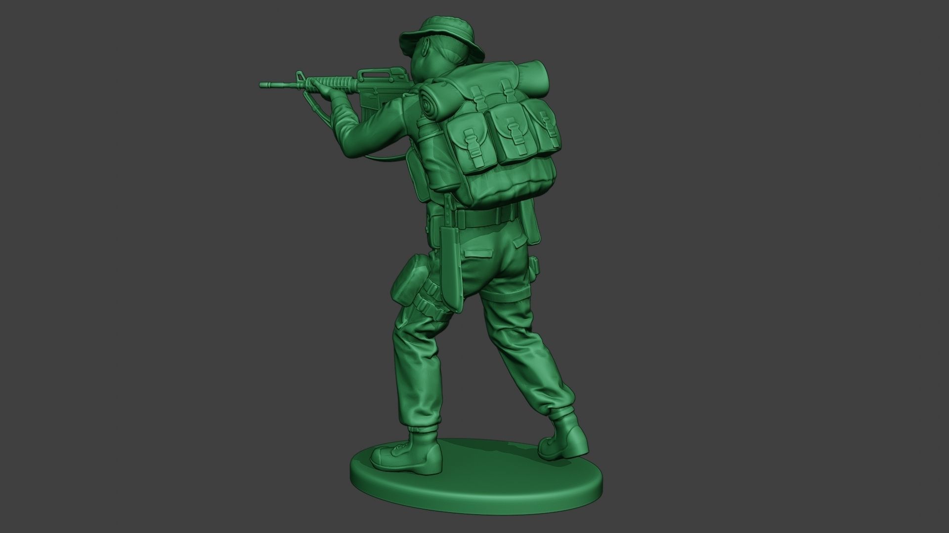 Modern Jungle Soldier Shoot Stand MJS1 3D print model_4