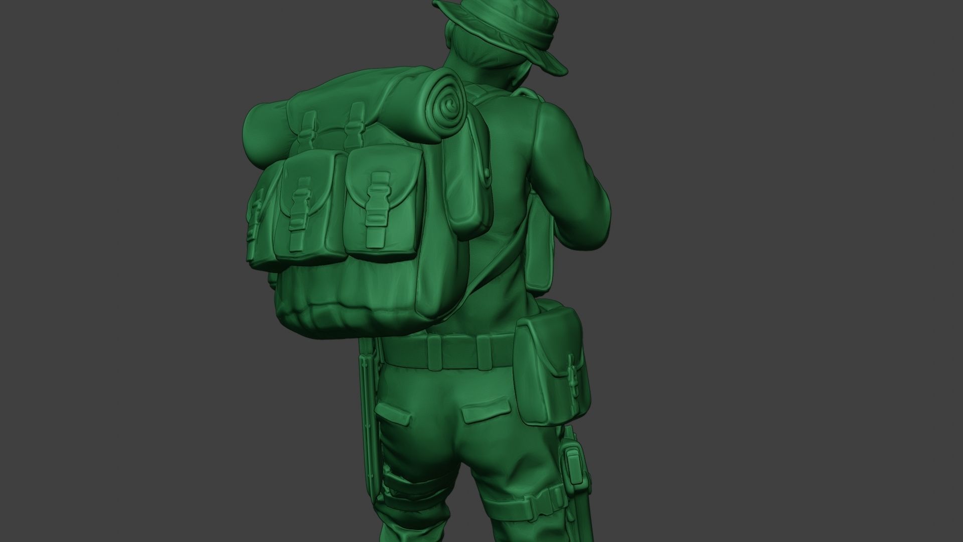 Modern Jungle Soldier Shoot Stand MJS1 3D print model_21