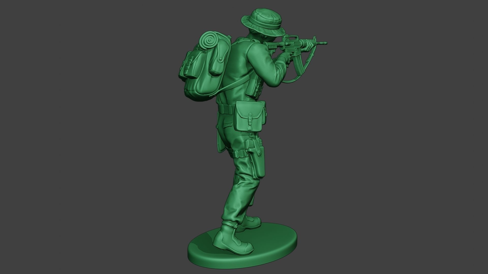Modern Jungle Soldier Shoot Stand MJS1 3D print model_7