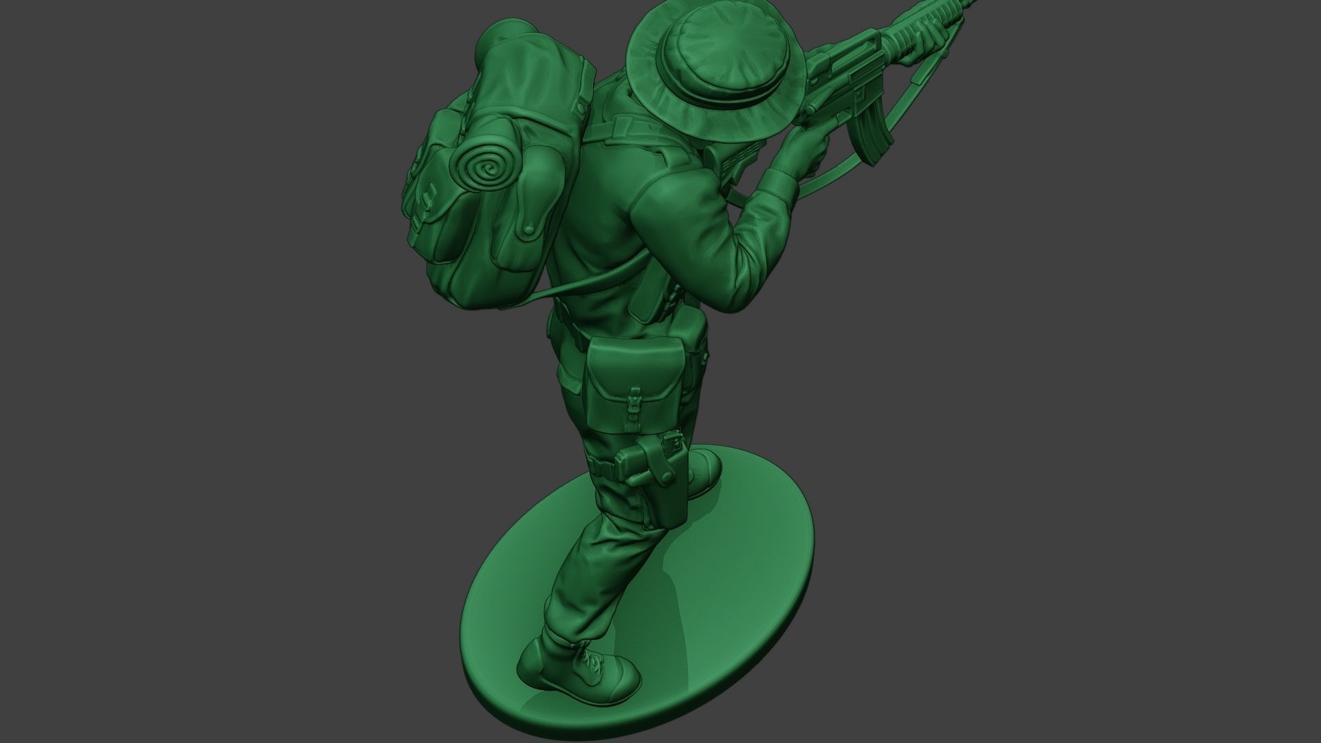 Modern Jungle Soldier Shoot Stand MJS1 3D print model_22