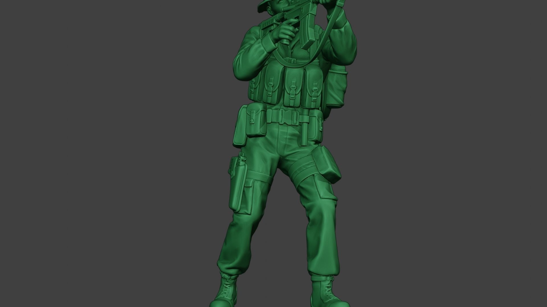Modern Jungle Soldier Shoot Stand MJS1 3D print model_13