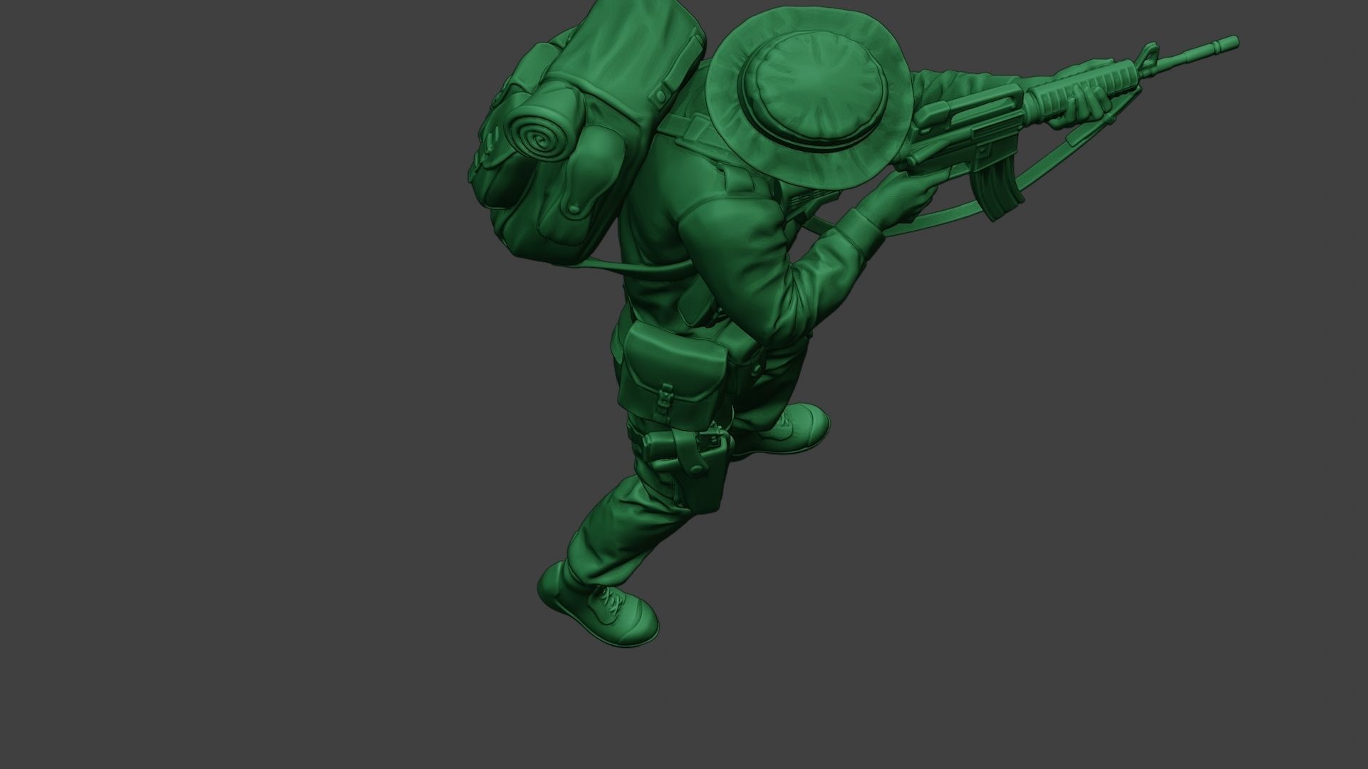 Modern Jungle Soldier Shoot Stand MJS1 3D print model_23