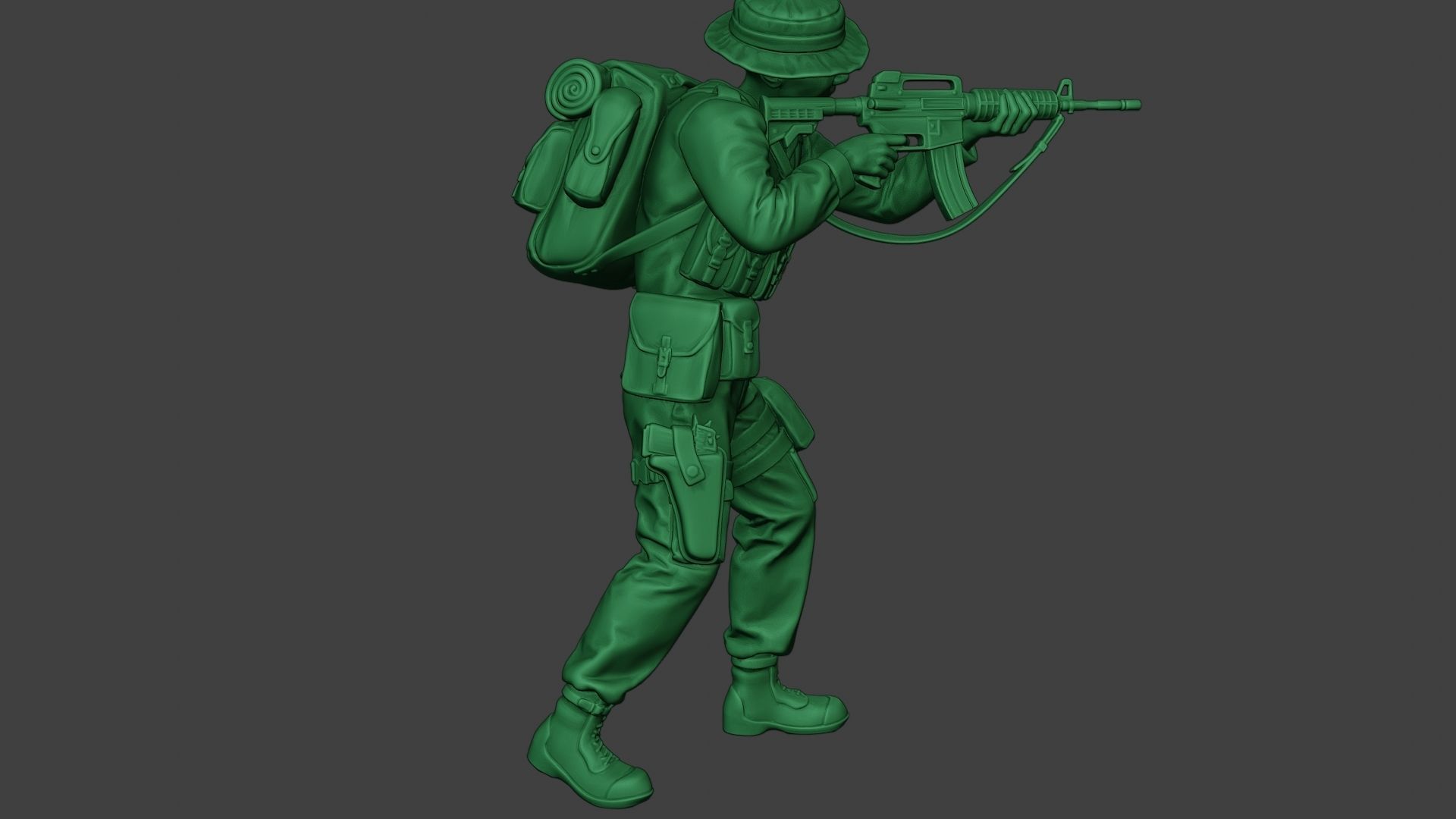 Modern Jungle Soldier Shoot Stand MJS1 3D print model_31