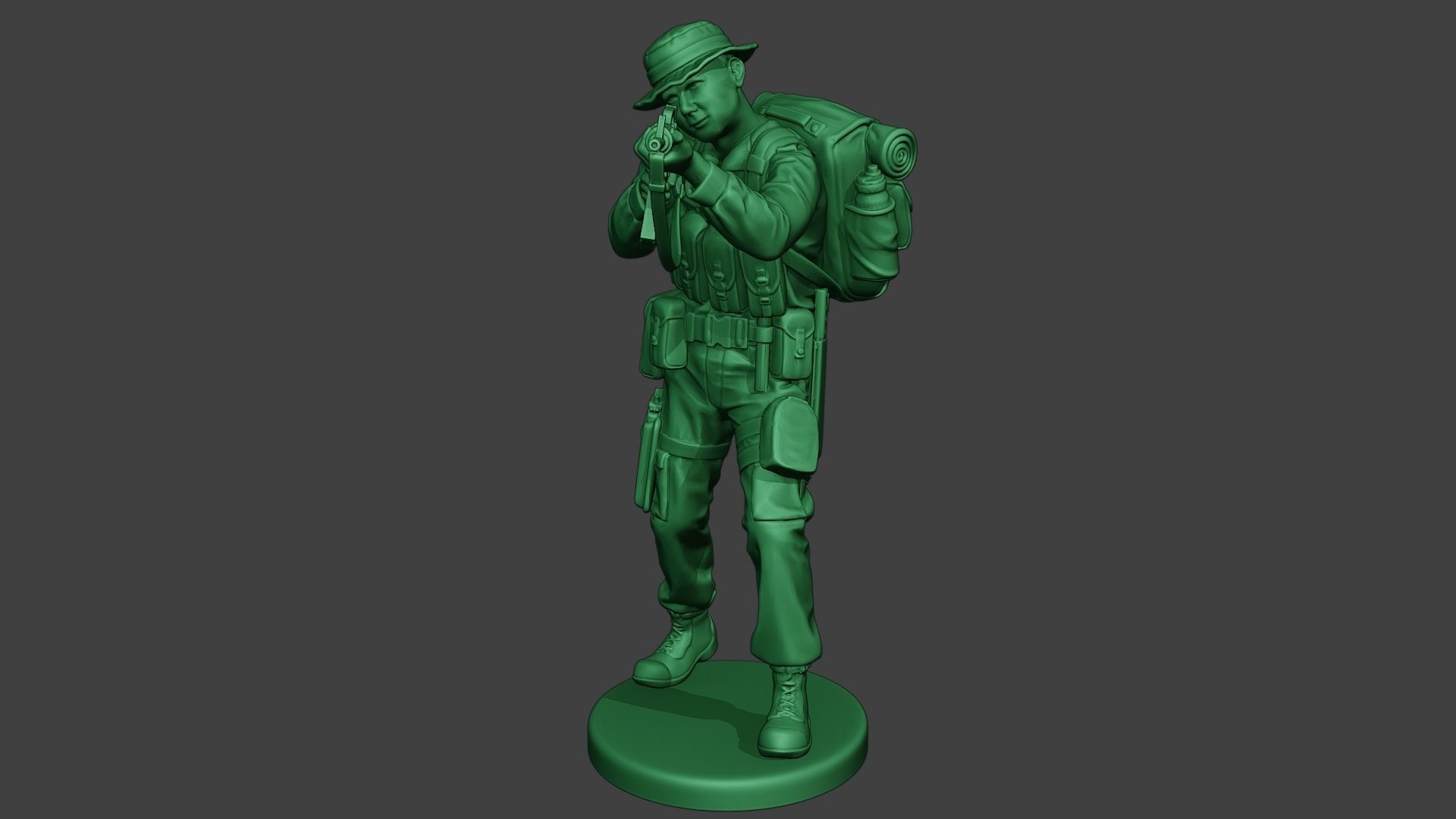 Modern Jungle Soldier Shoot Stand MJS1 3D print model_11