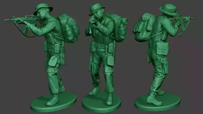 Modern Jungle Soldier Shoot Stand MJS1 3D print model