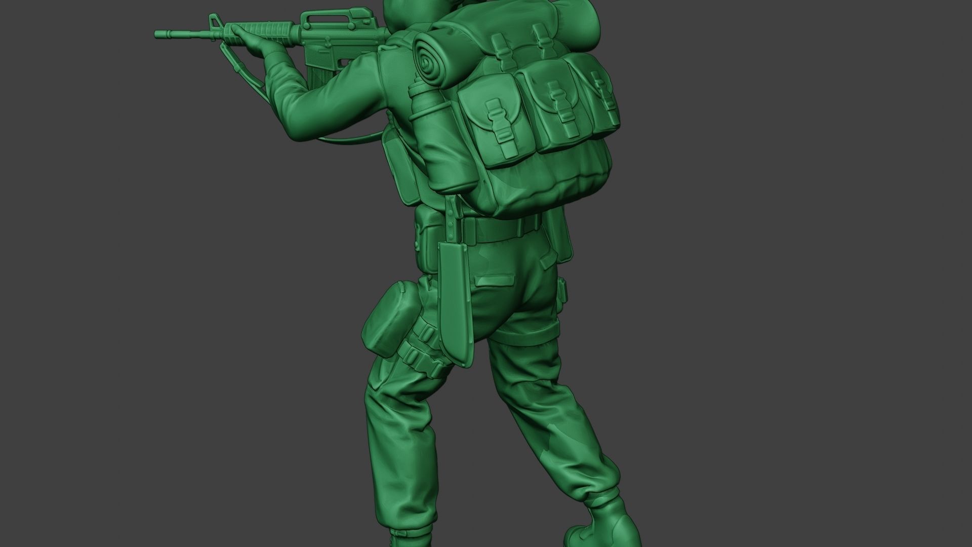 Modern Jungle Soldier Shoot Stand MJS1 3D print model_26