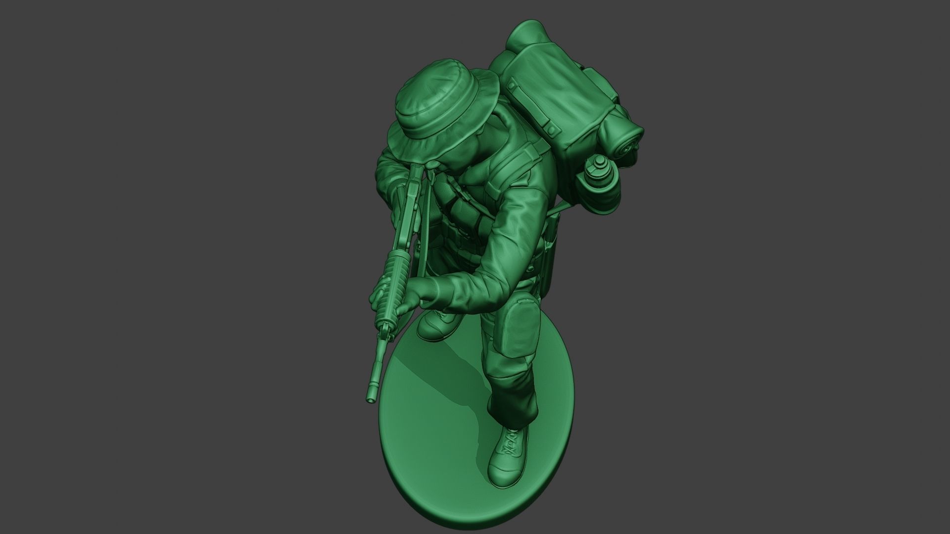 Modern Jungle Soldier Shoot Stand MJS1 3D print model_14