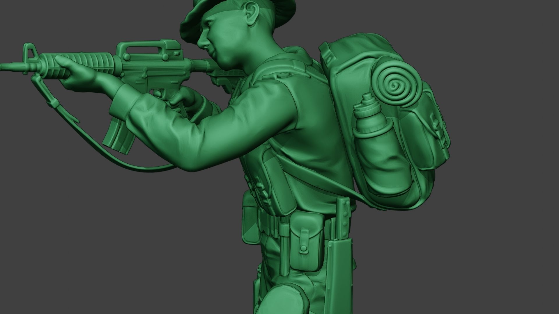 Modern Jungle Soldier Shoot Stand MJS1 3D print model_18