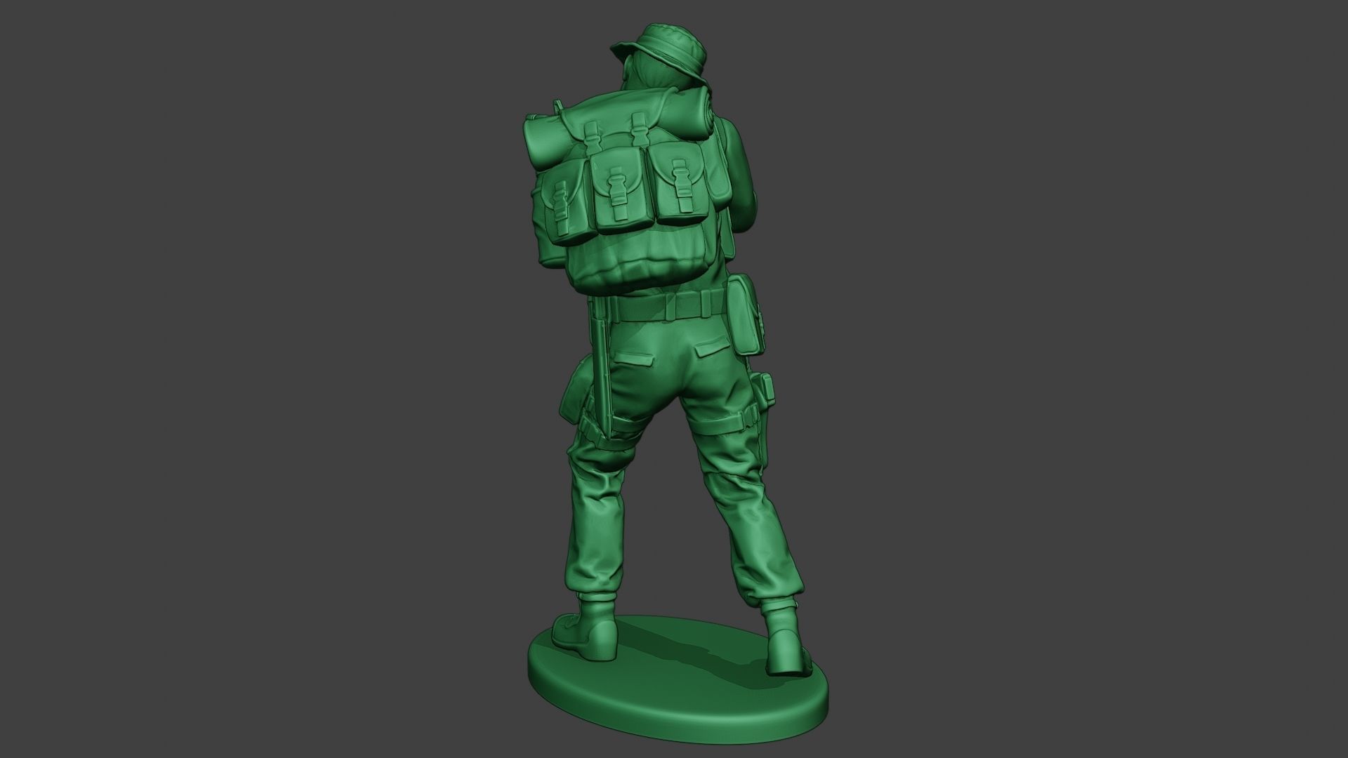 Modern Jungle Soldier Shoot Stand MJS1 3D print model_5
