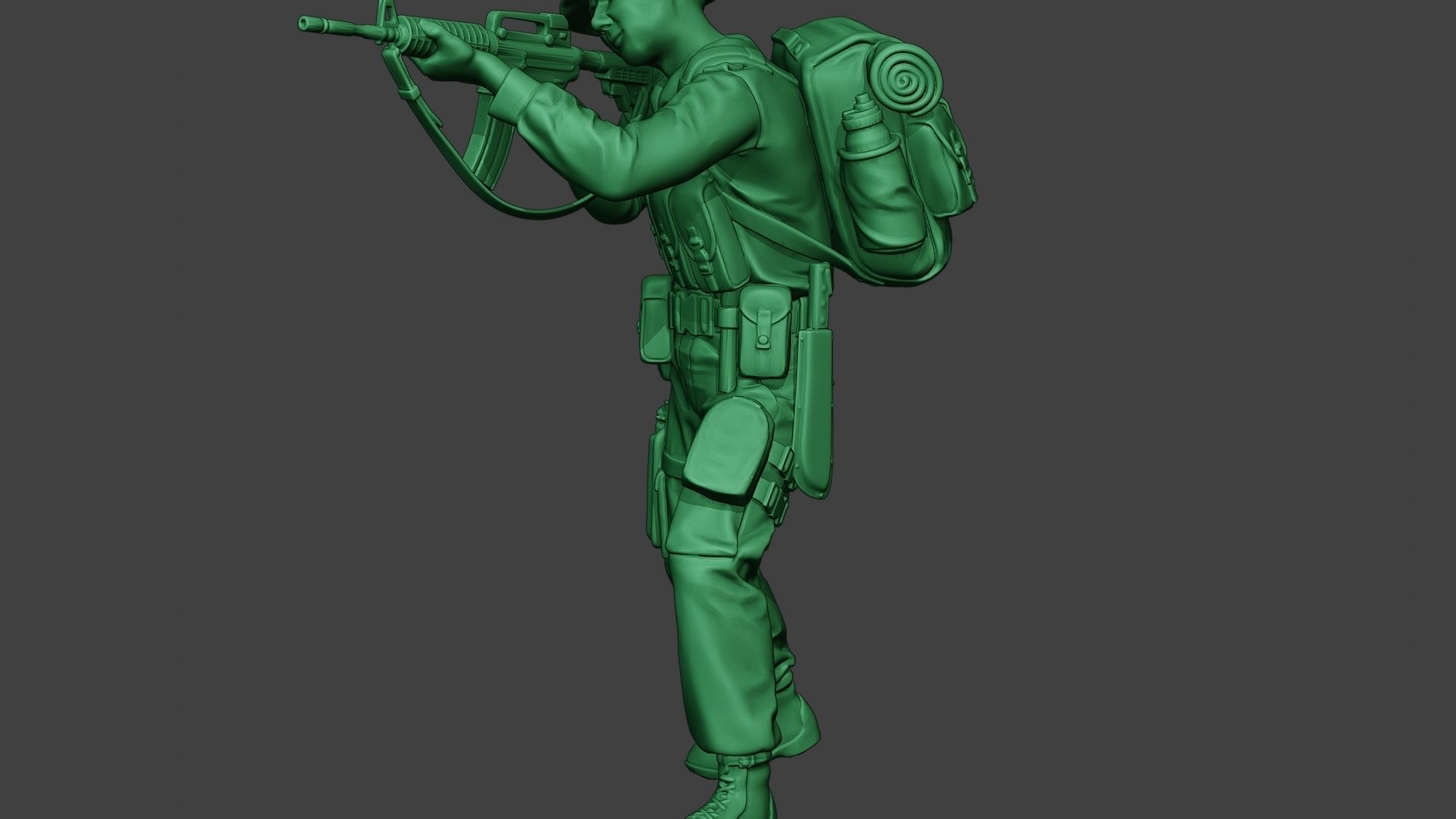 Modern Jungle Soldier Shoot Stand MJS1 3D print model_27