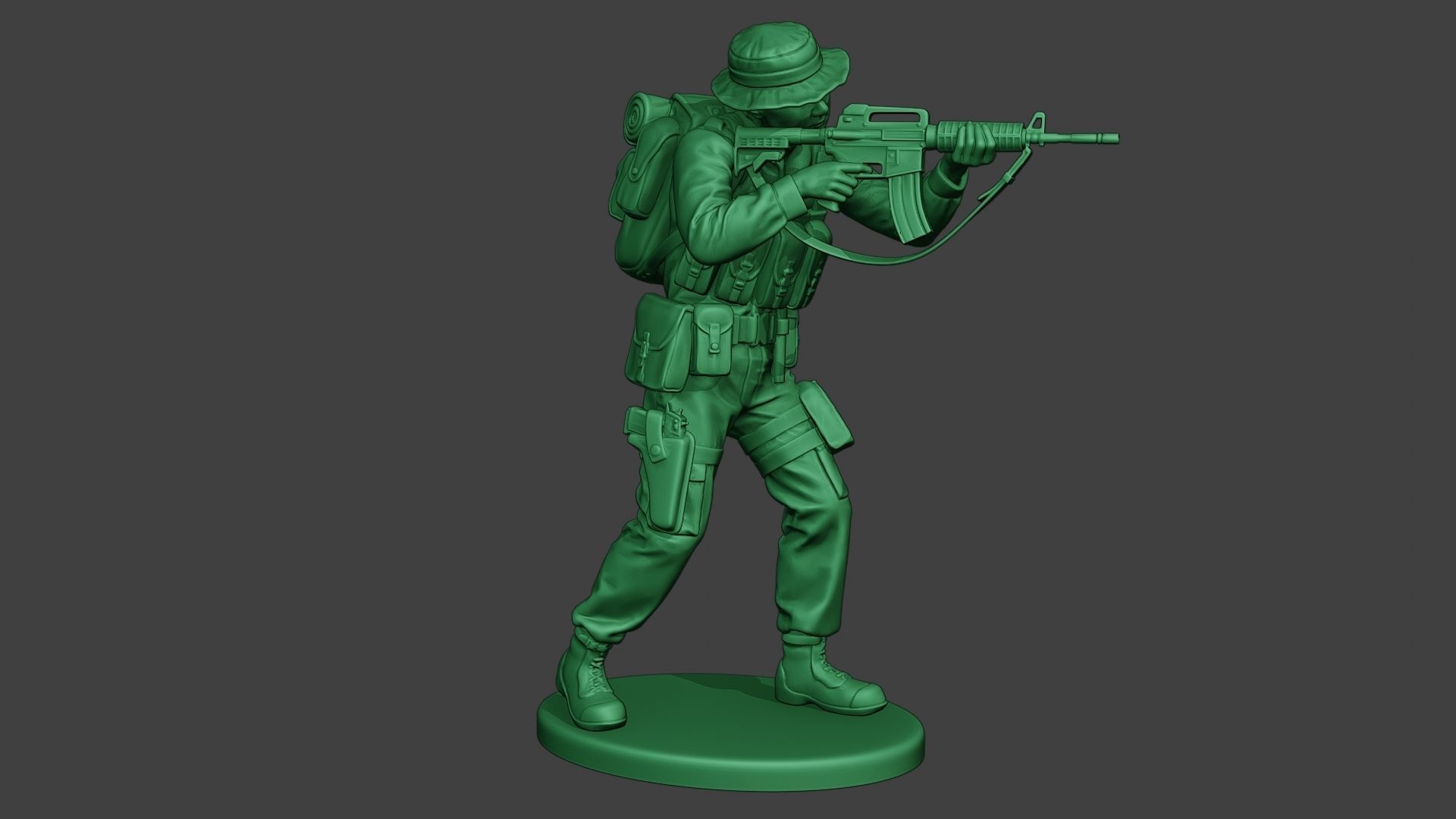 Modern Jungle Soldier Shoot Stand MJS1 3D print model_9