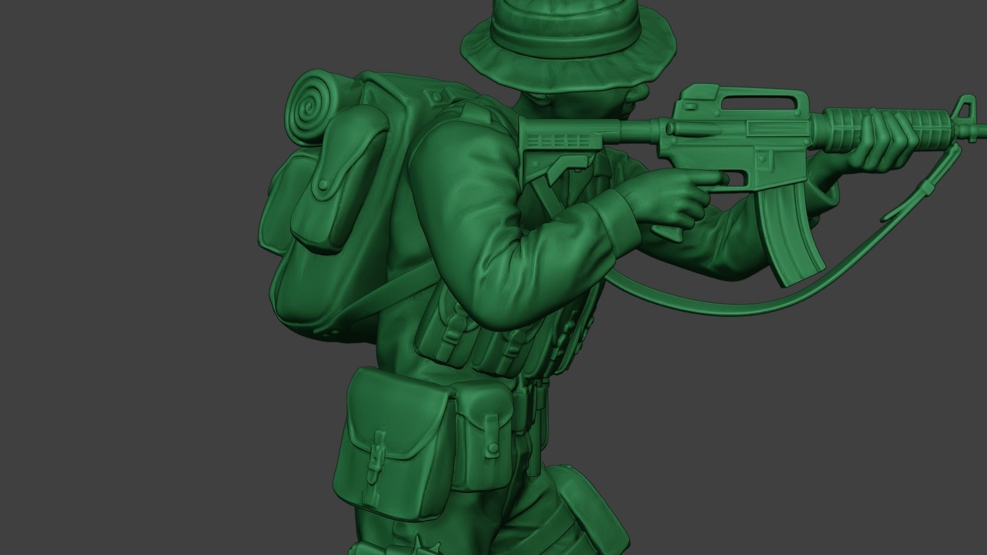 Modern Jungle Soldier Shoot Stand MJS1 3D print model_20