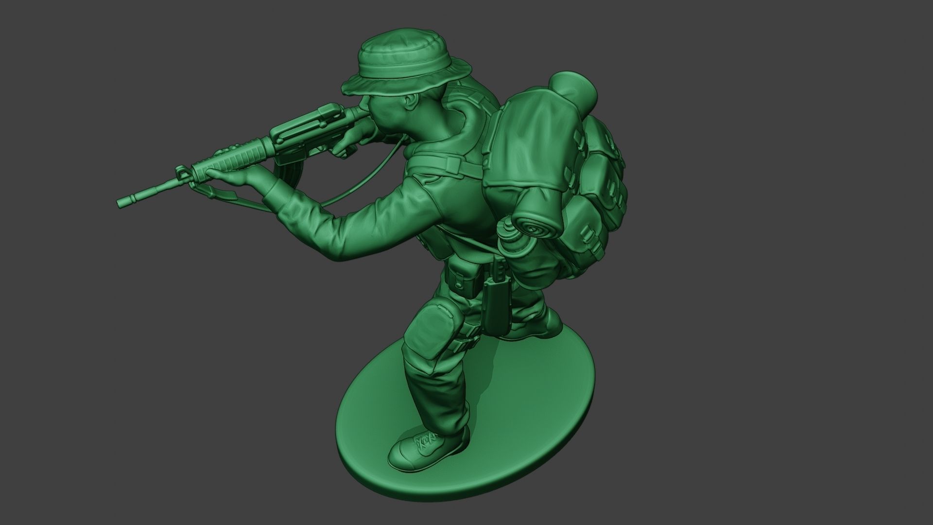 Modern Jungle Soldier Shoot Stand MJS1 3D print model_15