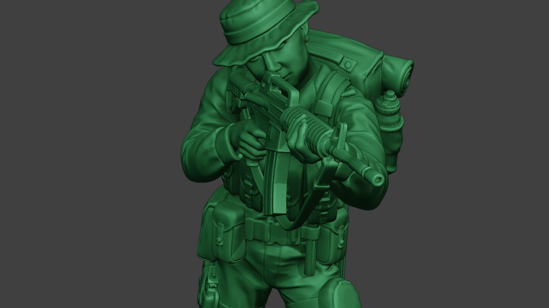 Modern Jungle Soldier Shoot Stand MJS1 3D print model_19