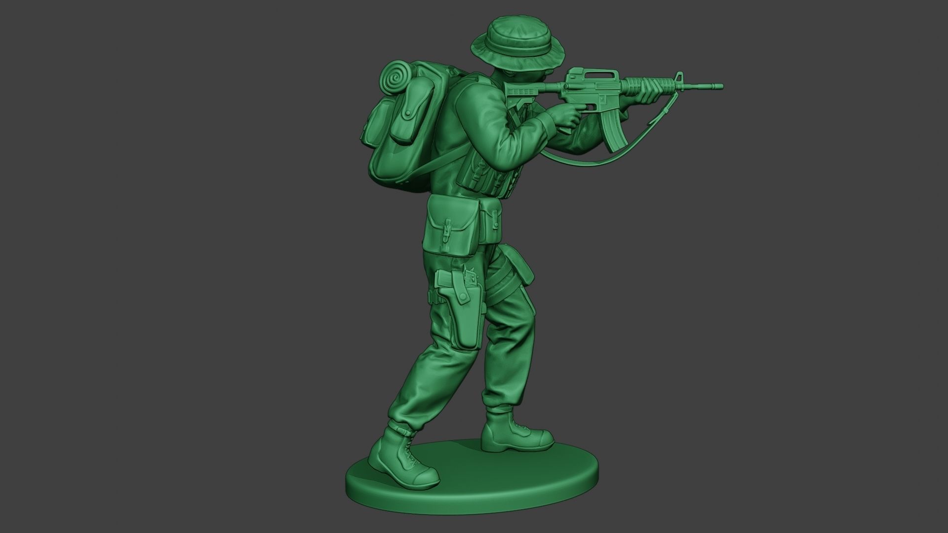 Modern Jungle Soldier Shoot Stand MJS1 3D print model_8