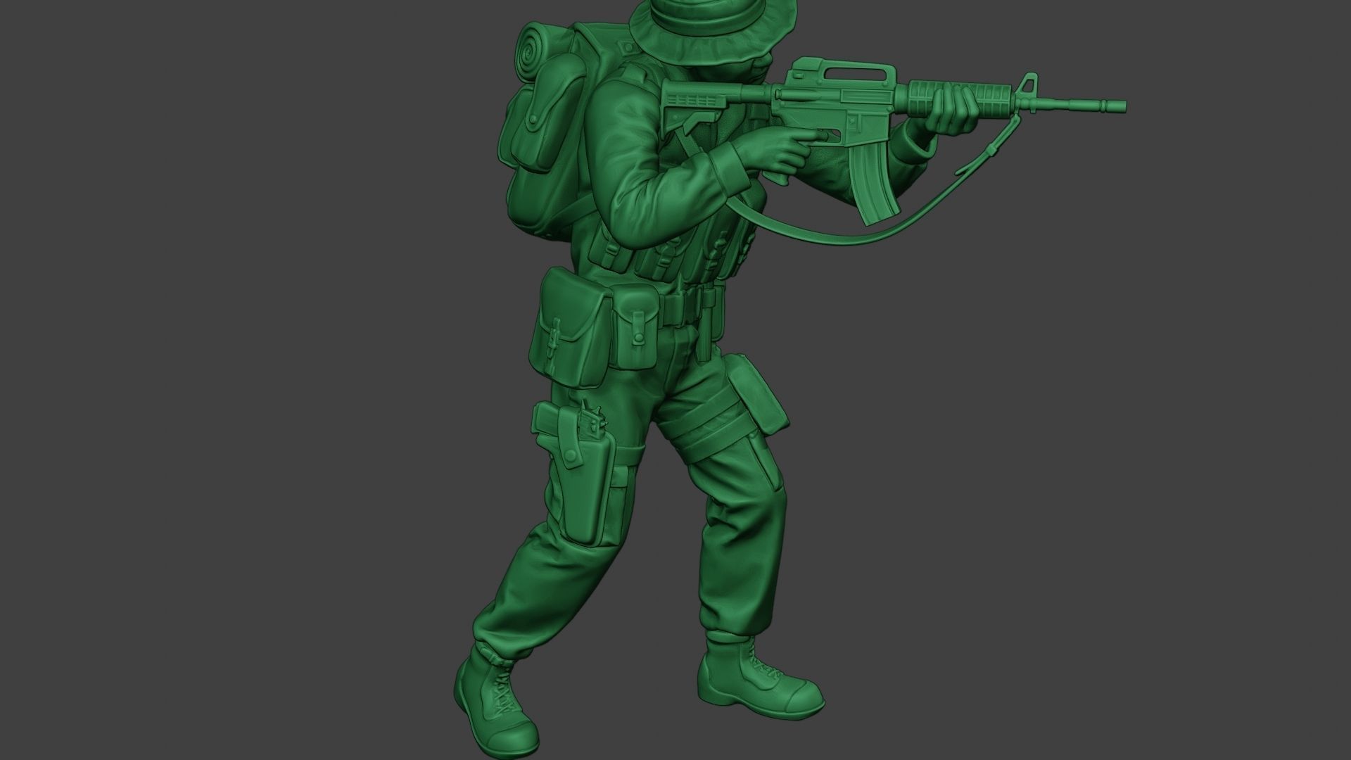 Modern Jungle Soldier Shoot Stand MJS1 3D print model_30