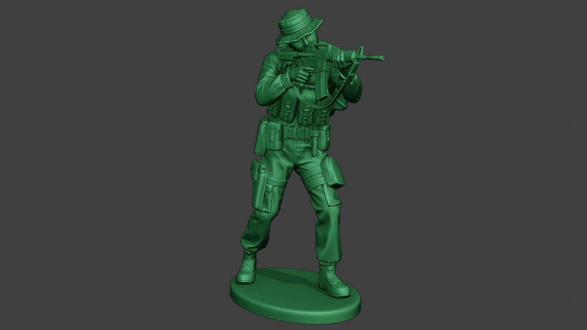 Modern Jungle Soldier Shoot Stand MJS1 3D print model_10