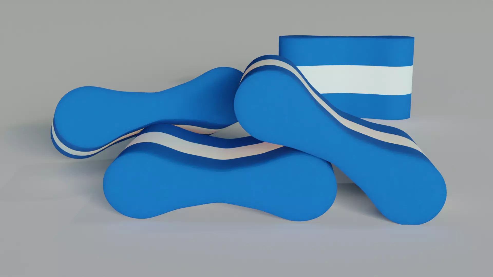 Swimming Pull Buoy Float Low-poly 3D model_0