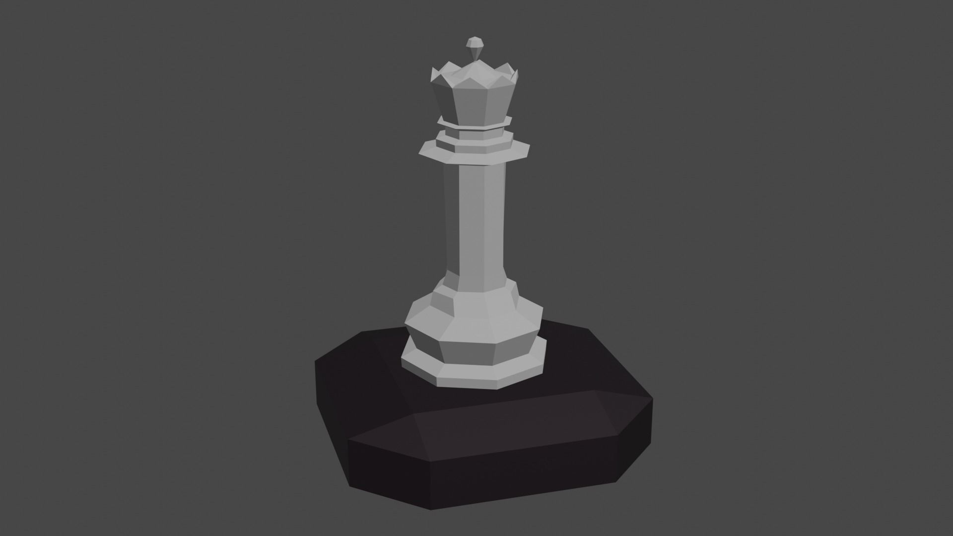 Chess complete Set  Low-poly 3D model_1