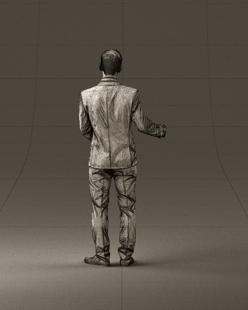 Man in dark suit hands on side 0956 3D Print Ready 3D print model_29