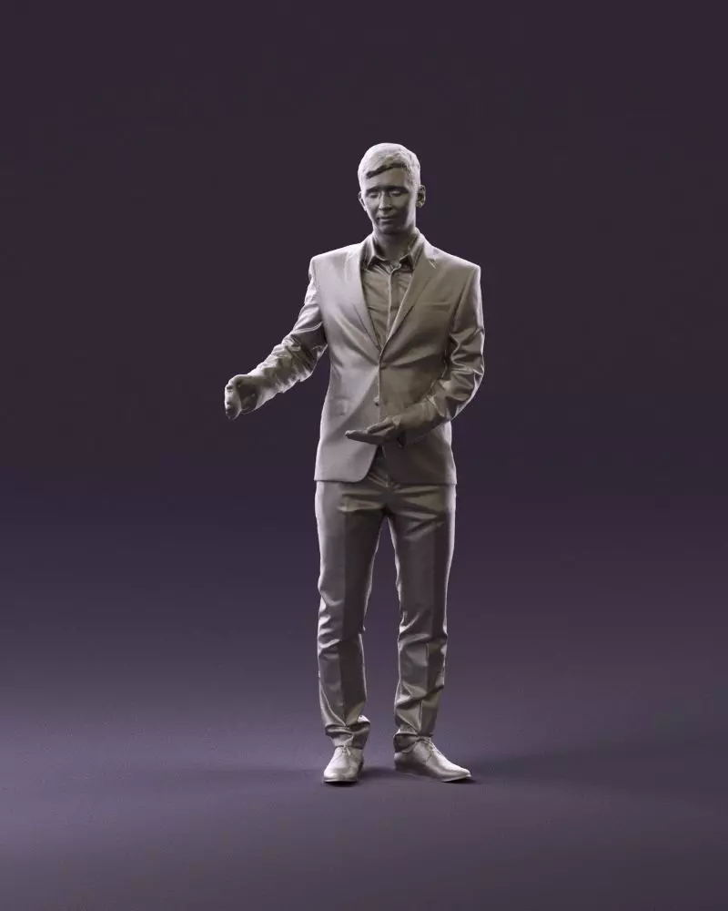 Man in dark suit hands on side 0956 3D Print Ready 3D print model_0