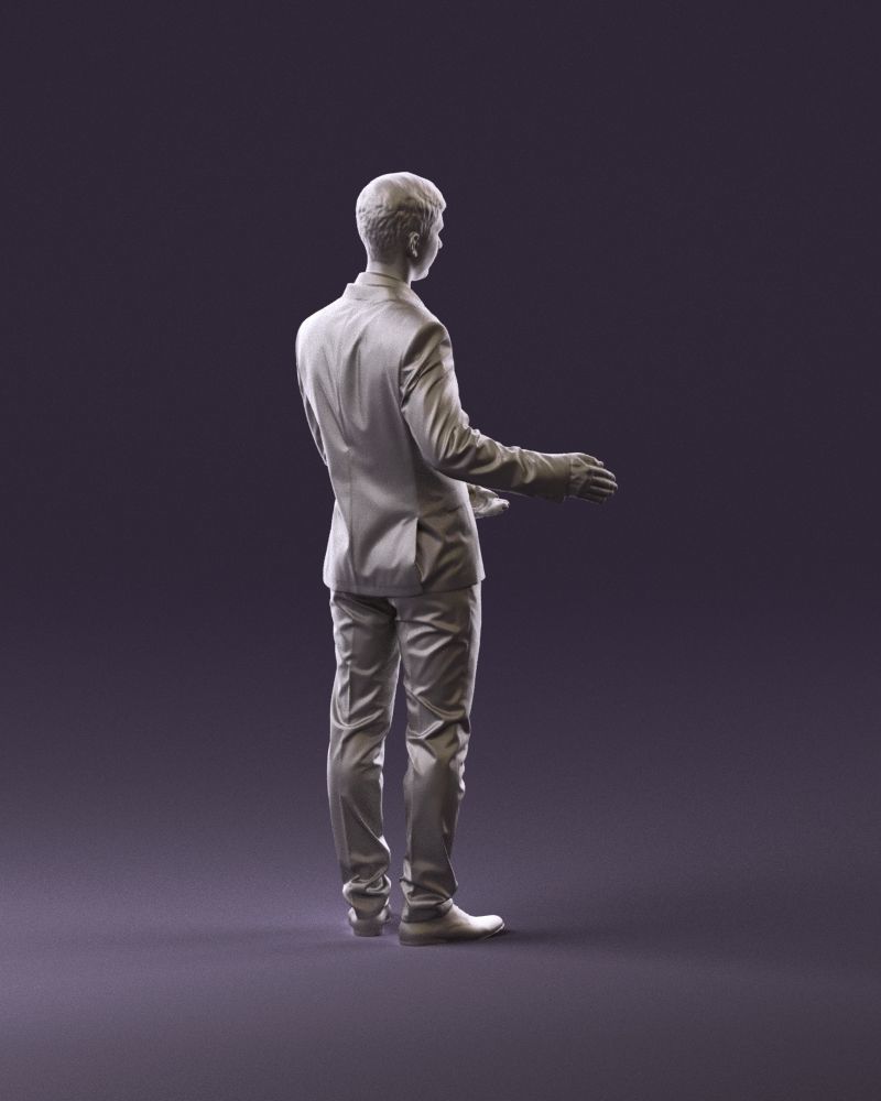Man in dark suit hands on side 0956 3D Print Ready 3D print model_5