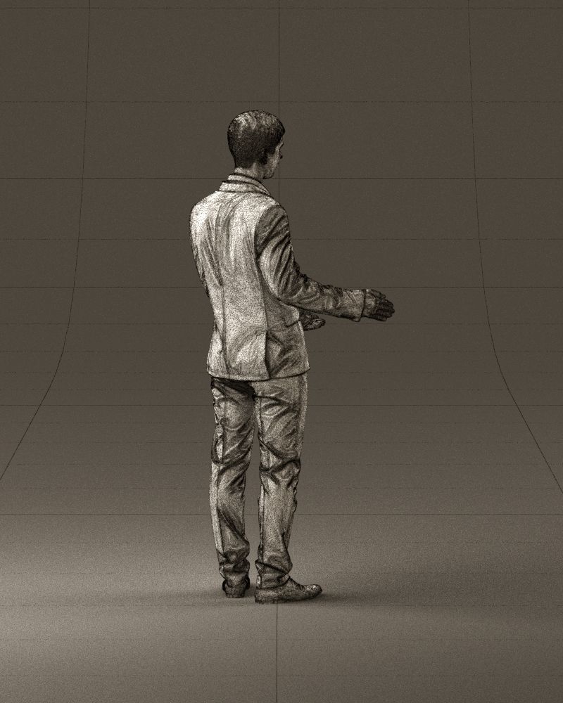 Man in dark suit hands on side 0956 3D Print Ready 3D print model_28