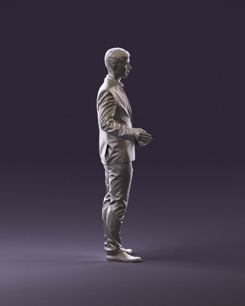 Man in dark suit hands on side 0956 3D Print Ready 3D print model_4