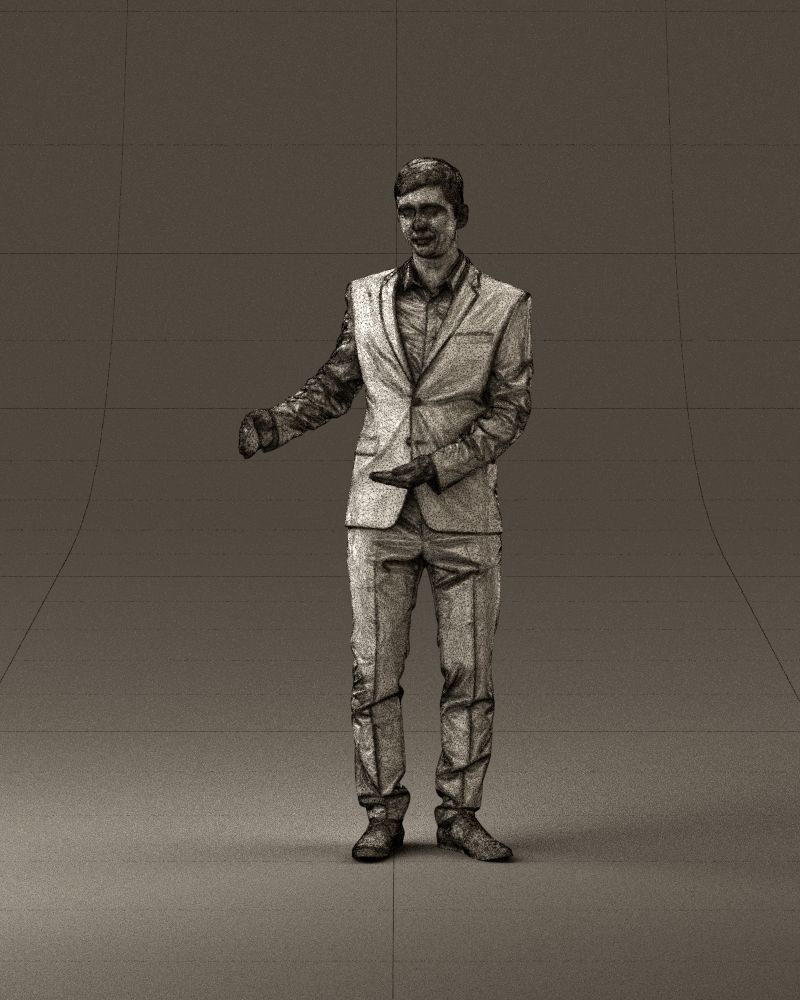 Man in dark suit hands on side 0956 3D Print Ready 3D print model_34