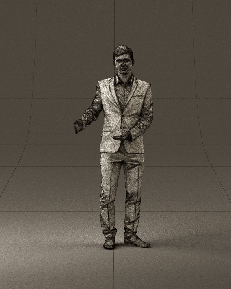 Man in dark suit hands on side 0956 3D Print Ready 3D print model_24