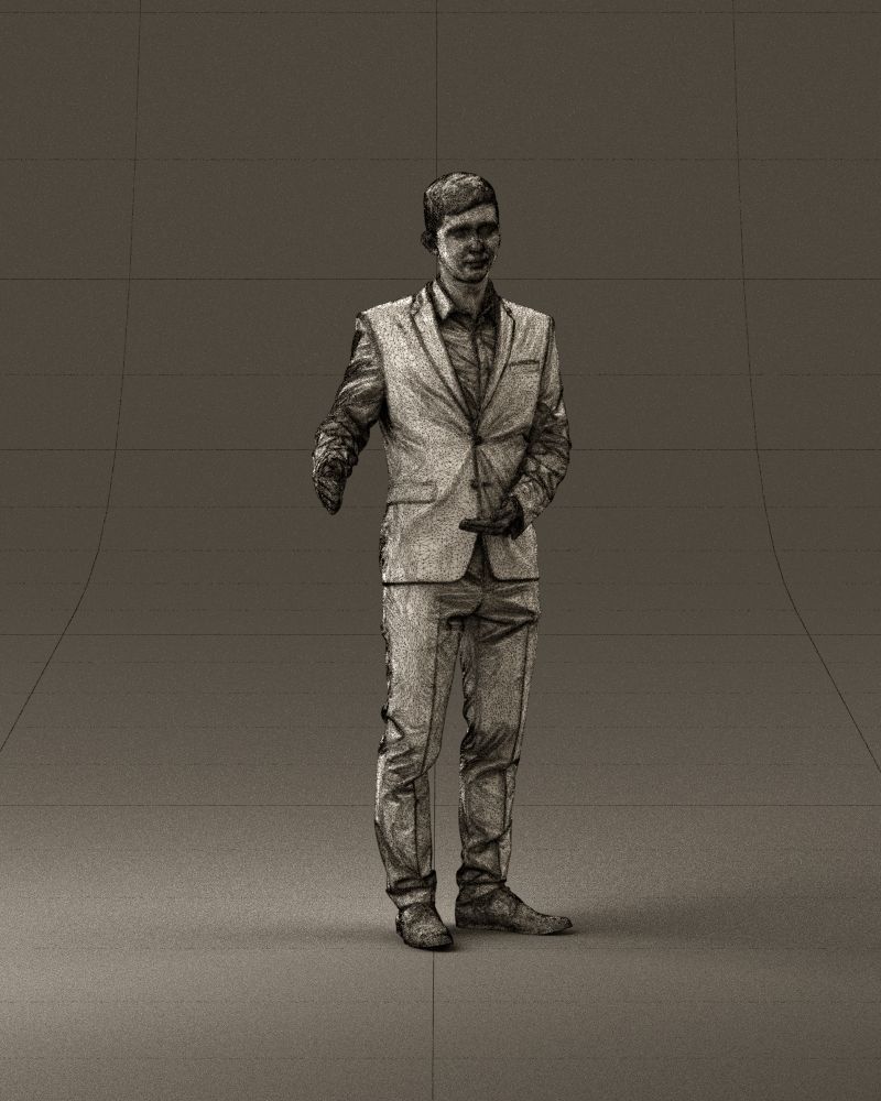 Man in dark suit hands on side 0956 3D Print Ready 3D print model_25