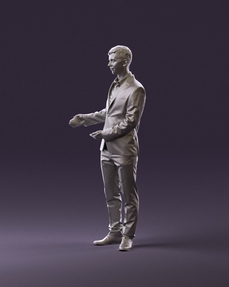 Man in dark suit hands on side 0956 3D Print Ready 3D print model_9