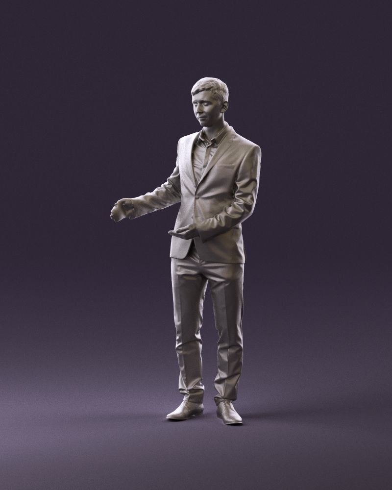 Man in dark suit hands on side 0956 3D Print Ready 3D print model_10