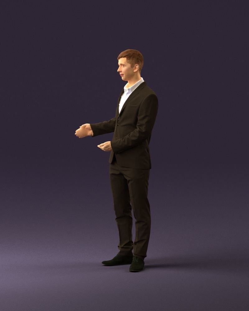Man in dark suit hands on side 0956 3D Print Ready 3D print model_20