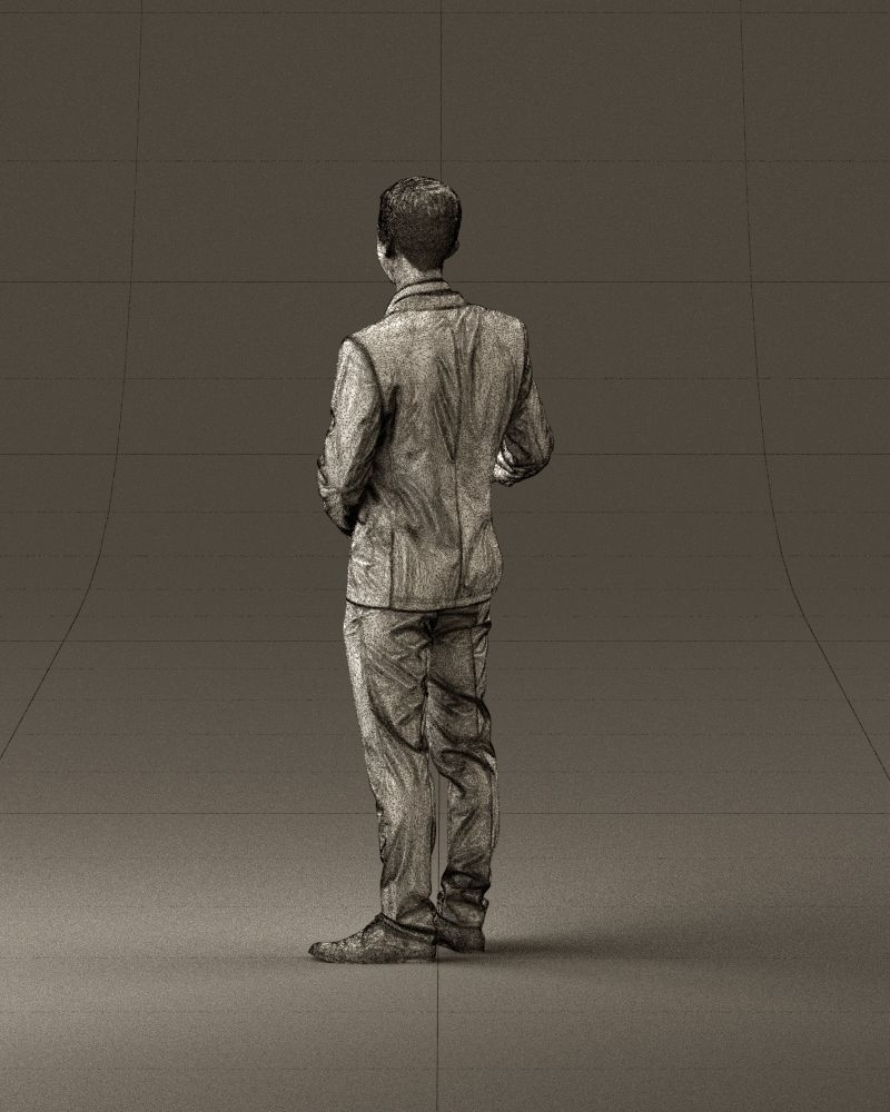 Man in dark suit hands on side 0956 3D Print Ready 3D print model_30