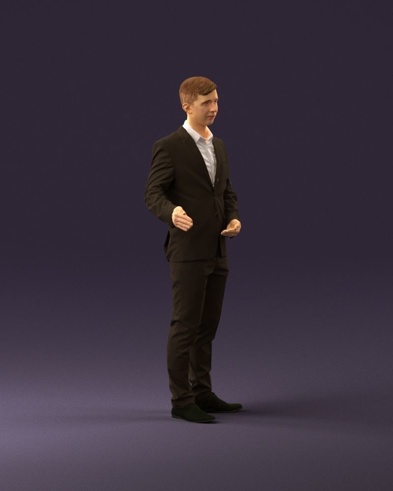 Man in dark suit hands on side 0956 3D Print Ready 3D print model_14