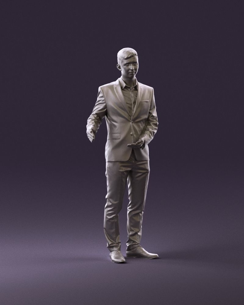 Man in dark suit hands on side 0956 3D Print Ready 3D print model_2