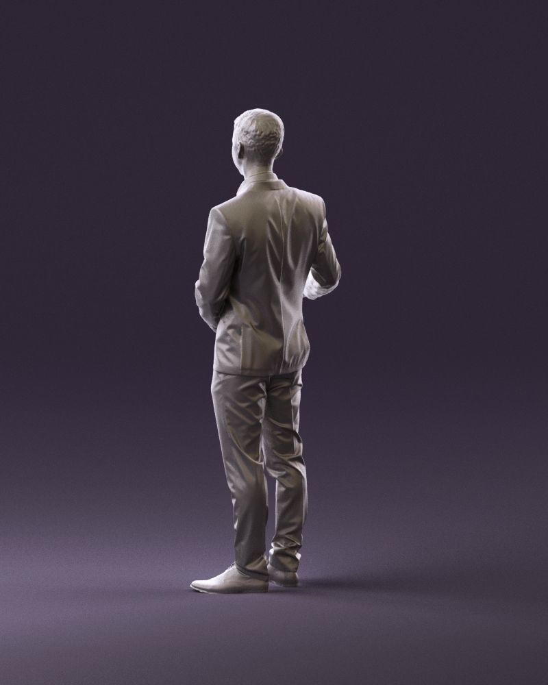 Man in dark suit hands on side 0956 3D Print Ready 3D print model_7