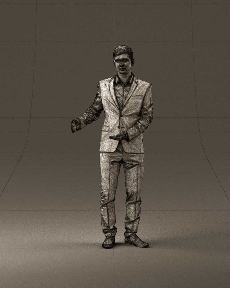Man in dark suit hands on side 0956 3D Print Ready 3D print model_23